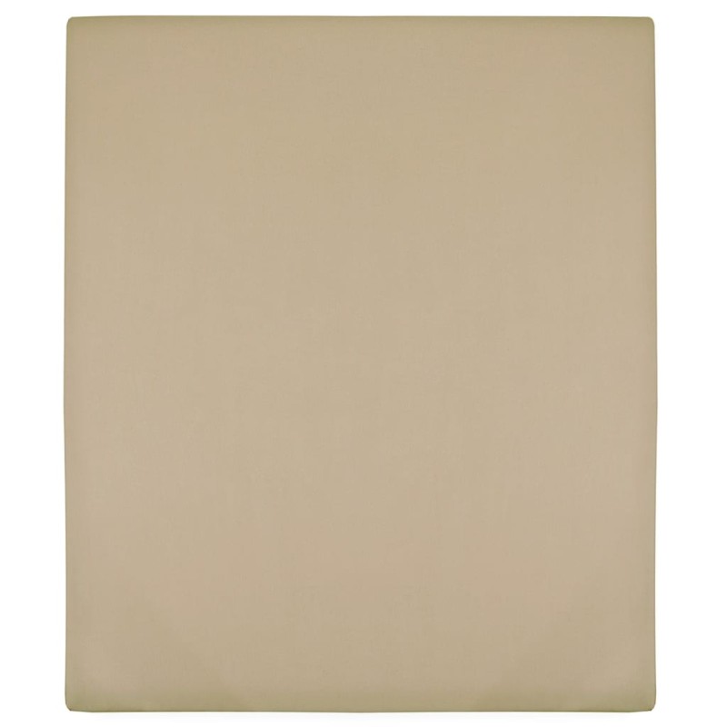 vidaXL Σεντόνια με Λάστιχο 2 τεμ. Taupe 140x200 εκ. Βαμβακερό Ζέρσεϊ