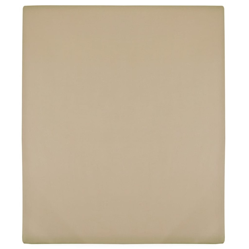 vidaXL Σεντόνια με Λάστιχο 2 τεμ. Taupe 160x200 εκ. Βαμβακερό Ζέρσεϊ