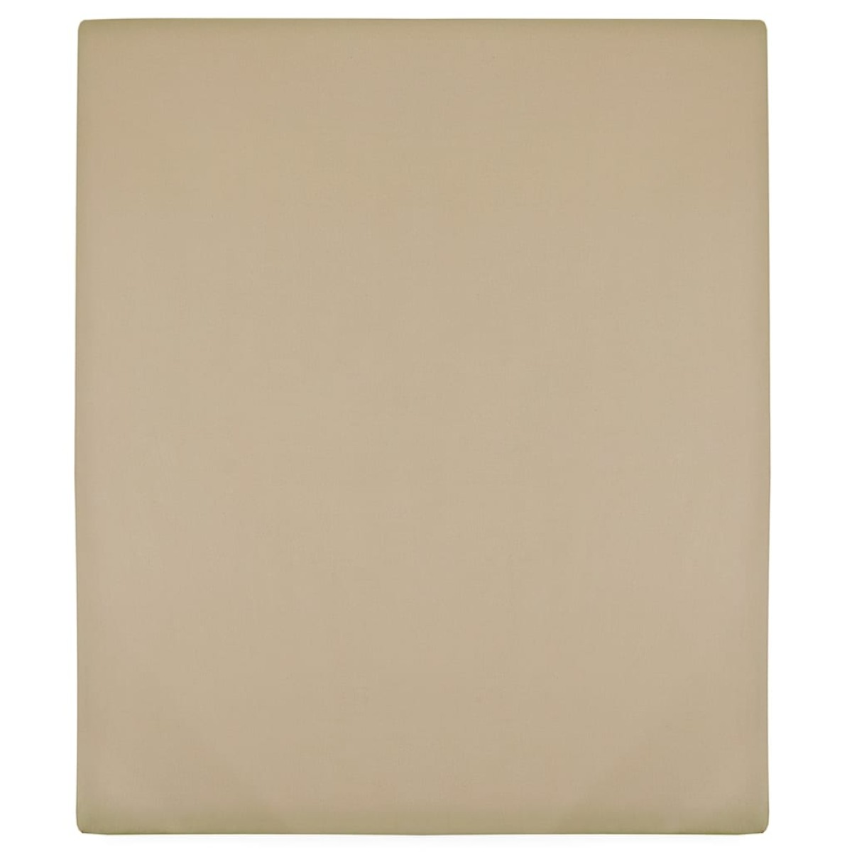 vidaXL Σεντόνι με Λάστιχο Taupe 180x200 εκ. Βαμβακερό Ζέρσεϊ