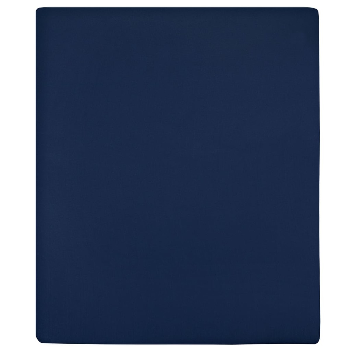 vidaXL Σεντόνι Με Λάστιχο Μπλε 180x200 εκ. Βαμβακερό Ζέρσεϊ