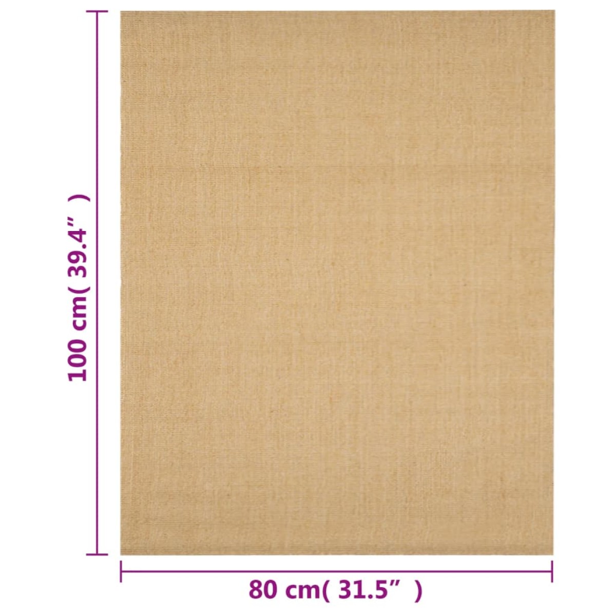 vidaXL Χαλί 80 x 100 εκ. από Φυσικό Σιζάλ