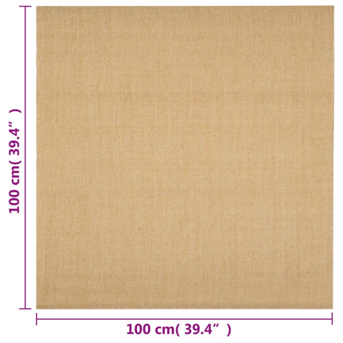 vidaXL Χαλί 100 x 100 εκ. από Φυσικό Σιζάλ