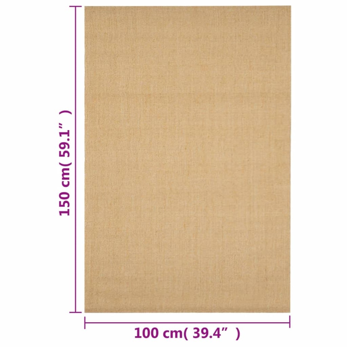 vidaXL Χαλί 100 x 150 εκ. από Φυσικό Σιζάλ