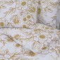 vidaXL Σετ Παπλωματοθήκη Λευκό και Καφέ 135x200 cm Βαμβακερό