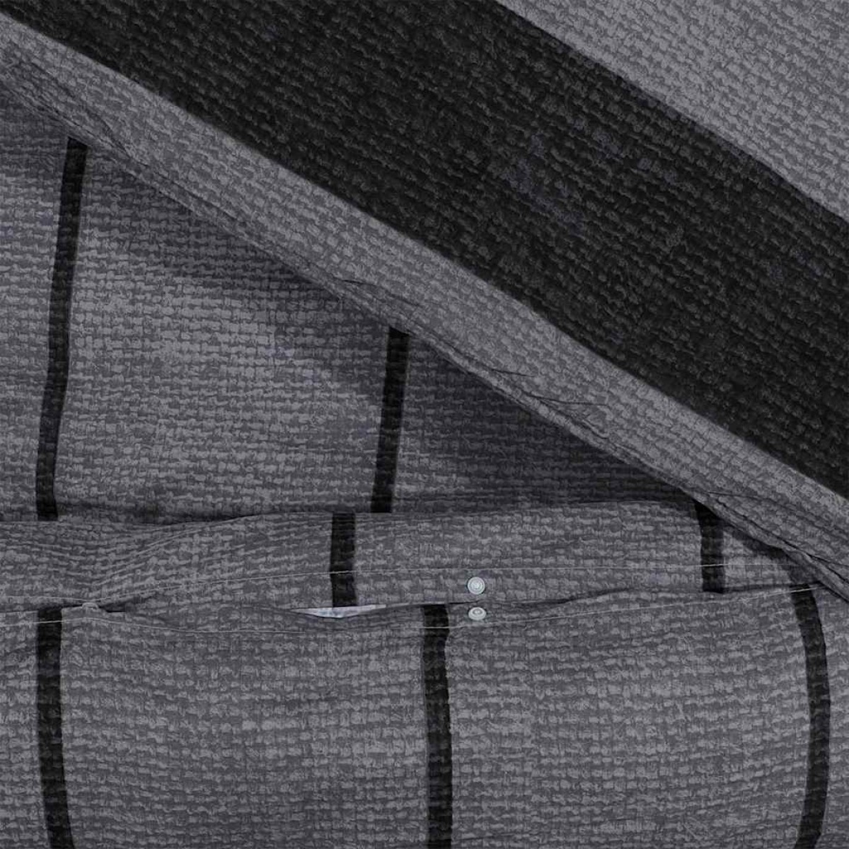 vidaXL Σετ Παπλωματοθήκη Σκούρο Γκρι 135x200 cm Βαμβακερό