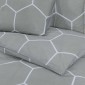 Σετ Παπλωματοθήκη vidaXL Γκρι 135x200 cm Βαμβακερό
