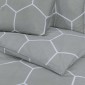 Σετ Παπλωματοθήκη vidaXL Γκρι 155x220 cm Βαμβακερό
