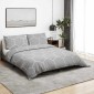 Σετ Παπλωματοθήκη vidaXL Γκρι 155x220 cm Βαμβακερό