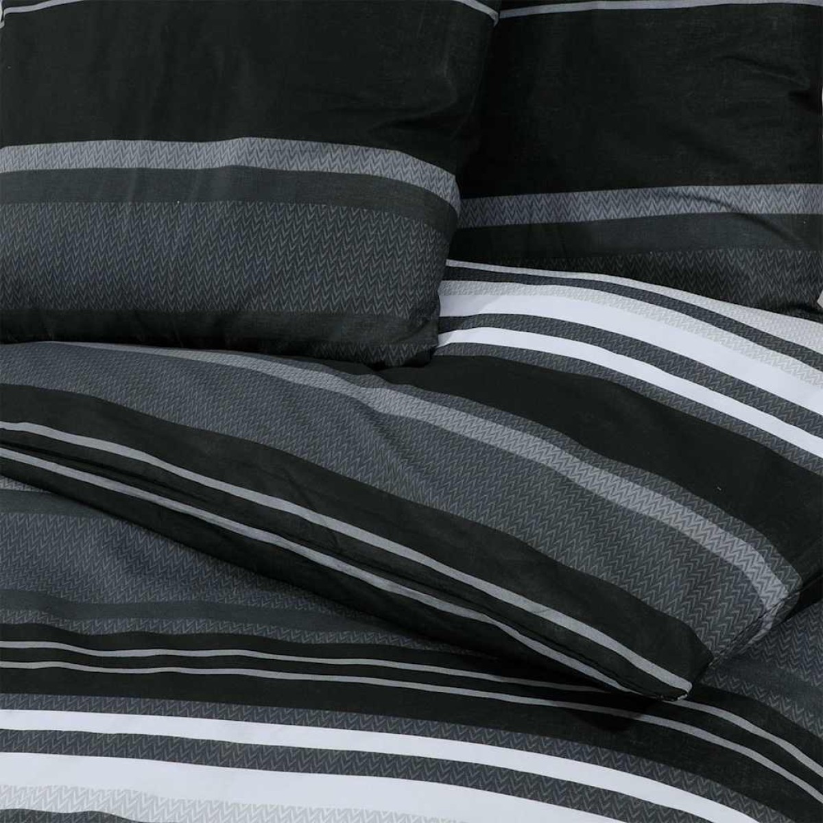 vidaXL Σετ Παπλωματοθήκη Μαύρο και Λευκό 135x200 cm Βαμβακερό