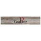 vidaXL Χαλί Κουζίνας Πλενόμενο Γκρι Επιγρ. Cooking 60x300 εκ. Βελούδο