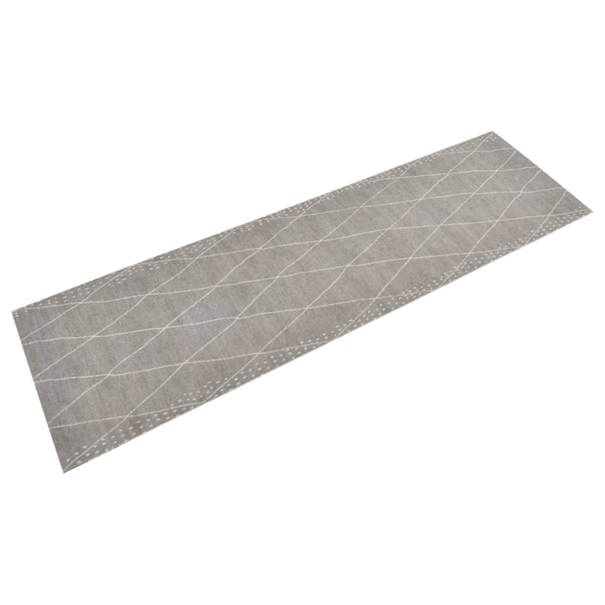 vidaXL Χαλί Κουζίνας Πλενόμενο Σχέδιο Ρόμβοι 45 x 150 εκ. Βελούδινο