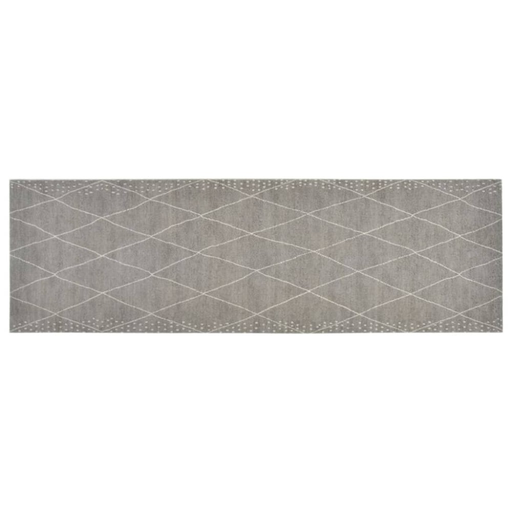 vidaXL Χαλί Κουζίνας Πλενόμενο Σχέδιο Ρόμβοι 60 x 180 εκ. Βελούδινο