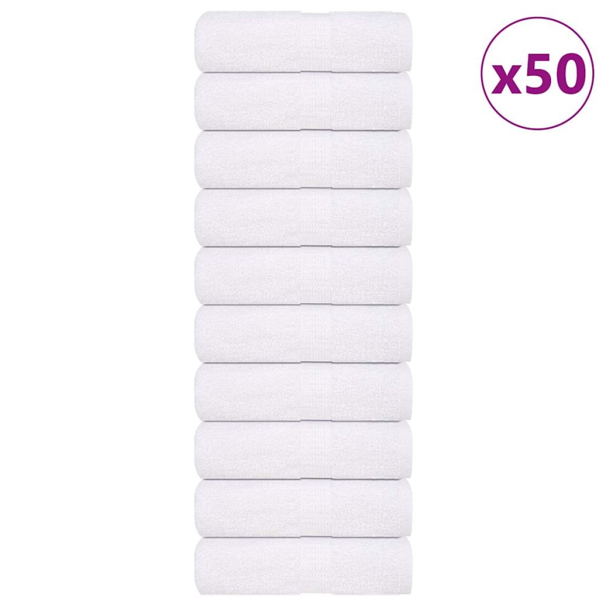 vidaXL Πετσέτες Πλυσίματος FROGN 50 τεμ. Λευκό 30x30 εκ. 360 γρ./μ²
