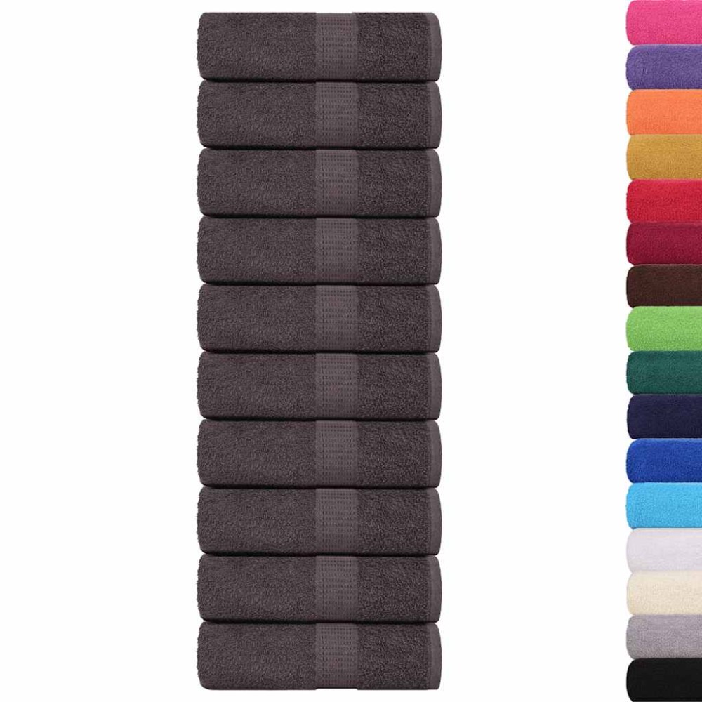 vidaXL Πετσέτες Ξενώνα FROGN 50 τεμ. Ανθρακί 30x50 εκ. 360 γρ./μ²