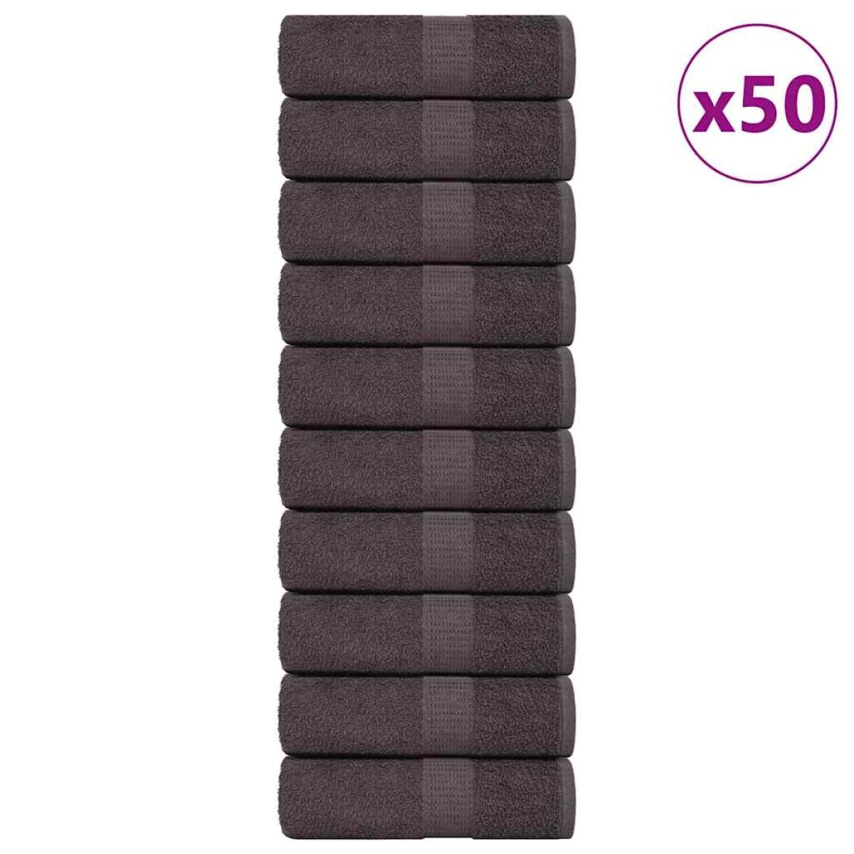 vidaXL Πετσέτες Ξενώνα FROGN 50 τεμ. Ανθρακί 30x50 εκ. 360 γρ./μ²