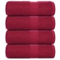 vidaXL Πετσέτες Πλυσίματος FROGN 4 τεμ. Μπορντό 30x30 εκ. 360 γρ./τ.μ.