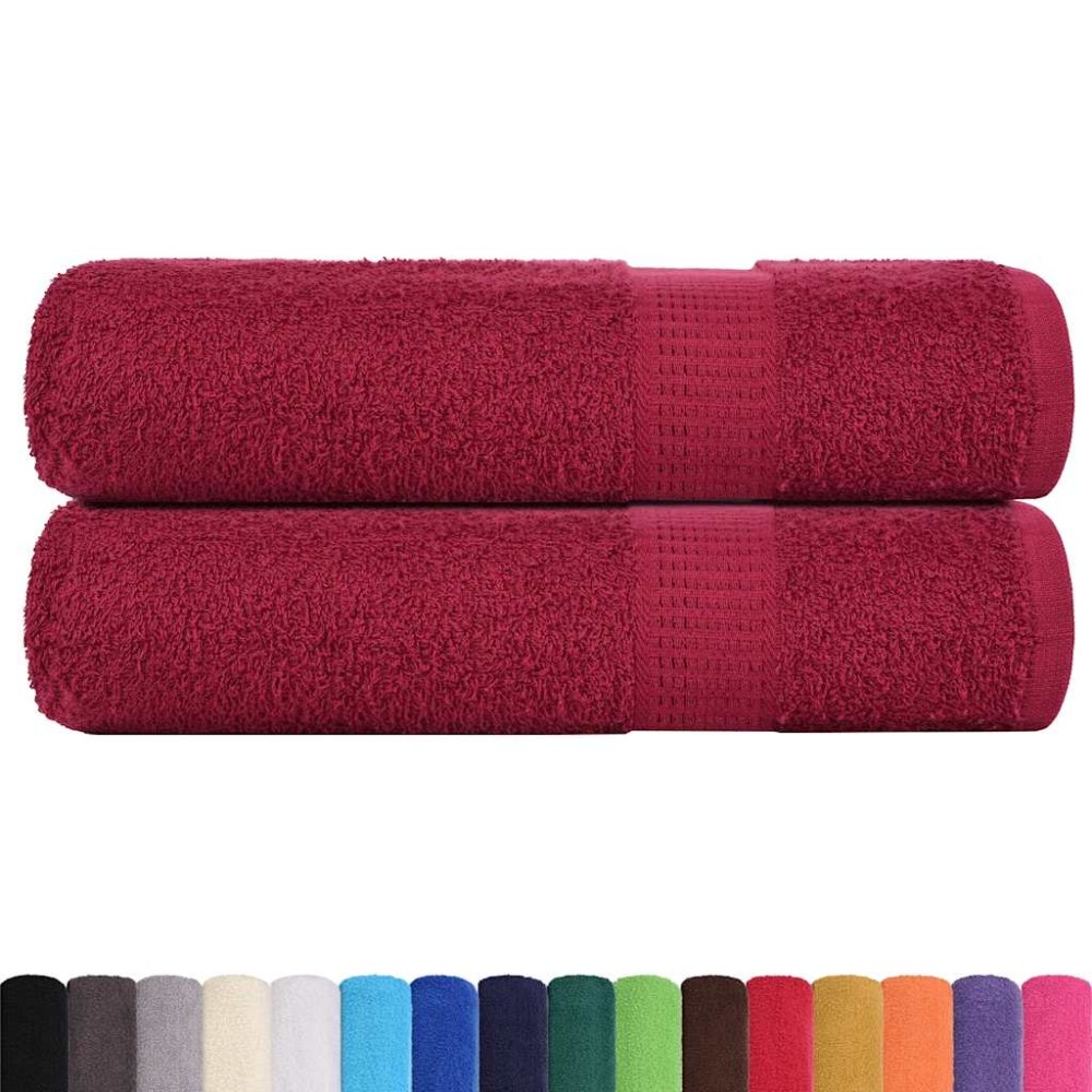 vidaXL Πετσέτες μπάνιου FROGN 2 τμχ Bordeaux 70x140 εκ. 360 gsm