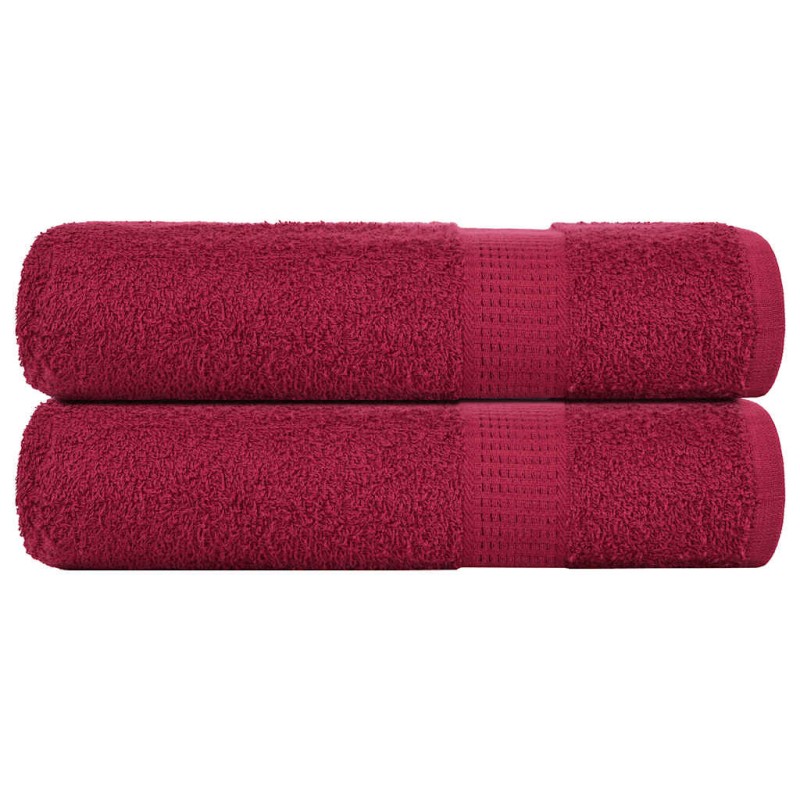 vidaXL Πετσέτες μπάνιου FROGN 2 τμχ Bordeaux 70x140 εκ. 360 gsm