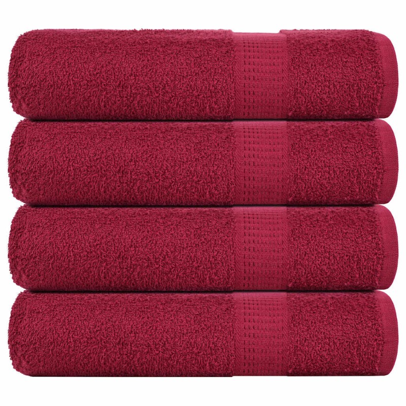 vidaXL Πετσέτες μπάνιου FROGN 4 τμχ Bordeaux 70x140 εκ. 360 gsm