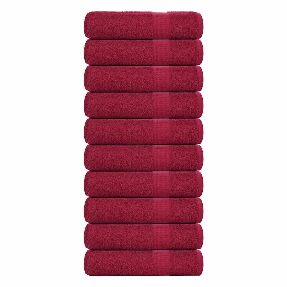 vidaXL Πετσέτες μπάνιου FROGN 10 τμχ Bordeaux 70x140 εκ. 360 gsm