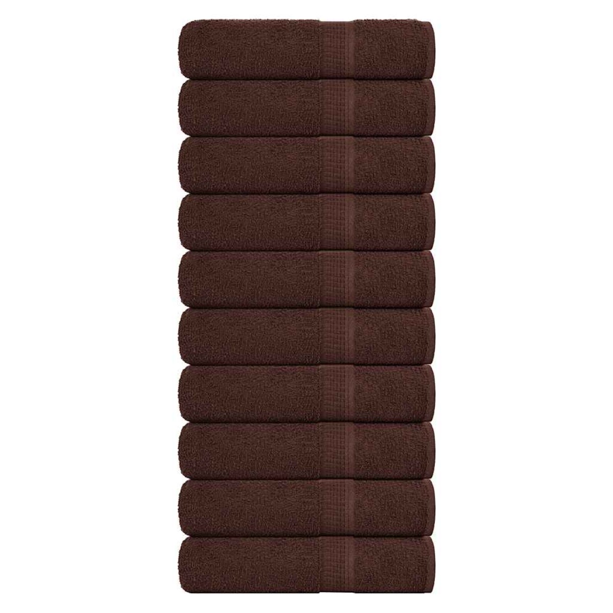 vidaXL Πετσέτες Μπάνιου FROGN 10 τεμ. Καφέ 100x150 εκ. 360 γρ./μ²