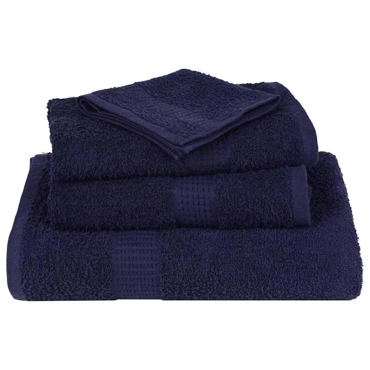 vidaXL Πετσέτες Μπάνιου FROGN 4 τεμ. Μπλε Σκούρο Μπλε 70x140 εκ. 360 γρ./μ²