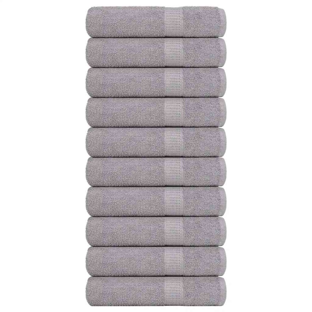 vidaXL Χειροπετσέτες FROGN 10 τεμ. Γκρι 50x100 εκ. 360 γρ./μ²