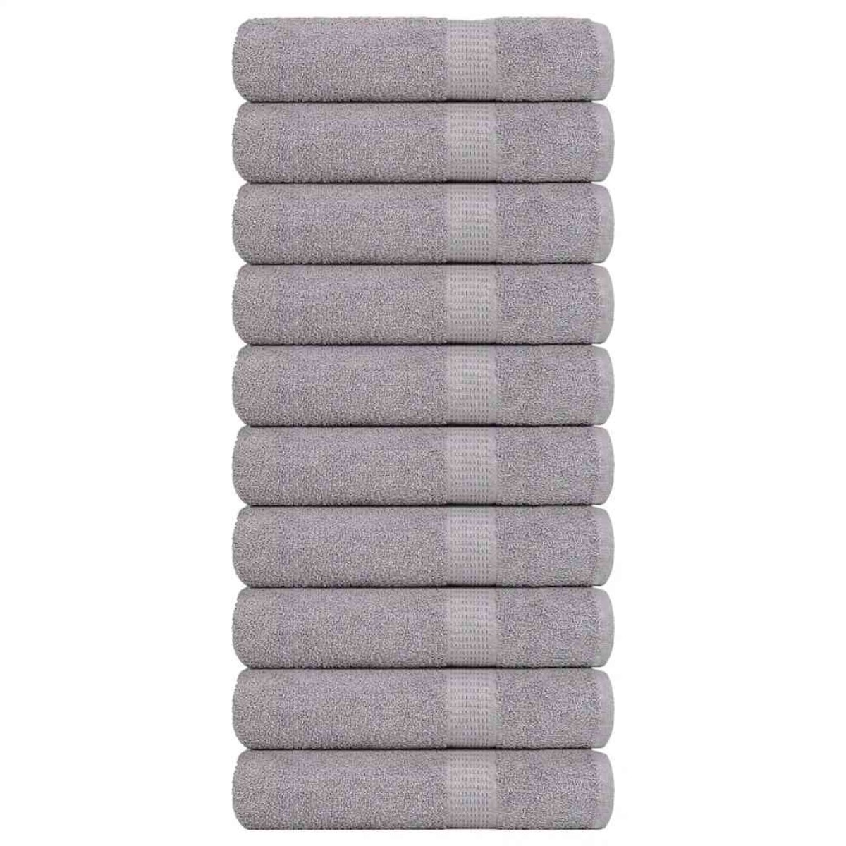 vidaXL Χειροπετσέτες FROGN 10 τεμ. Γκρι 50x100 εκ. 360 γρ./μ²