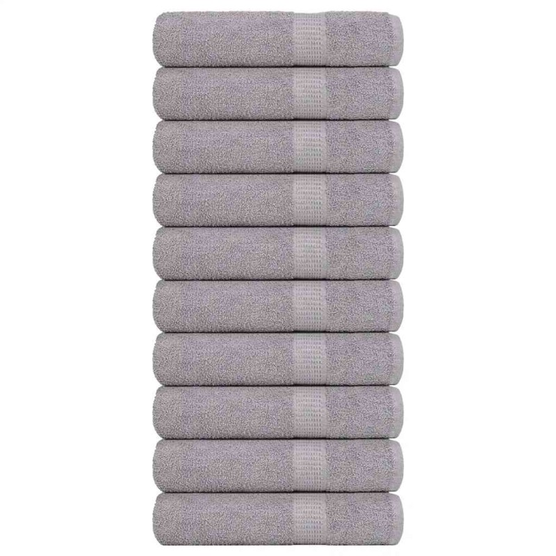 vidaXL Χειροπετσέτες FROGN 10 τεμ. Γκρι 50x100 εκ. 360 γρ./μ²