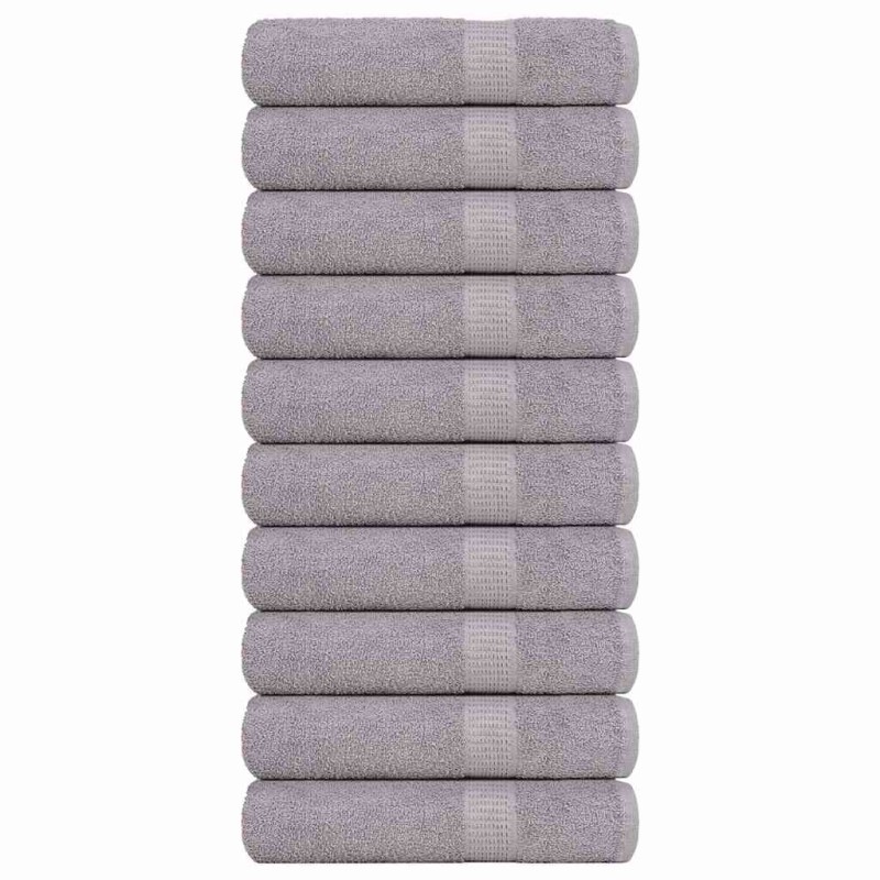 vidaXL Πετσέτες Μπάνιου FROGN 10 τεμ. Γκρι 100x150 εκ. 360 γρ./μ²