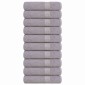 vidaXL Πετσέτες Μπάνιου FROGN 10 τεμ. Γκρι 100x150 εκ. 360 γρ./μ²