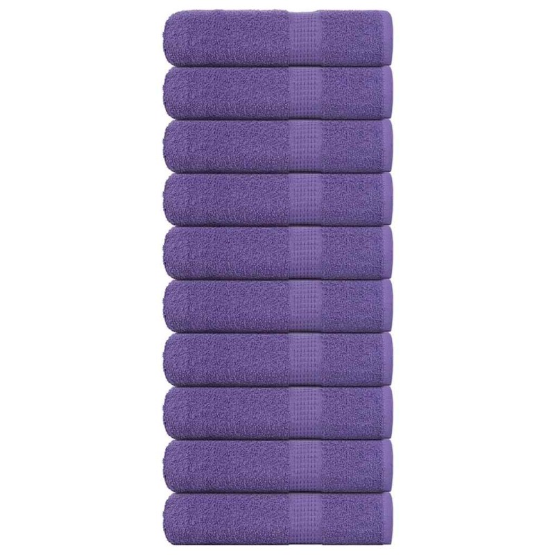 vidaXL Χειροπετσέτες FROGN 10 τεμ. Μωβ 50x100 εκ. 360 γρ./μ²