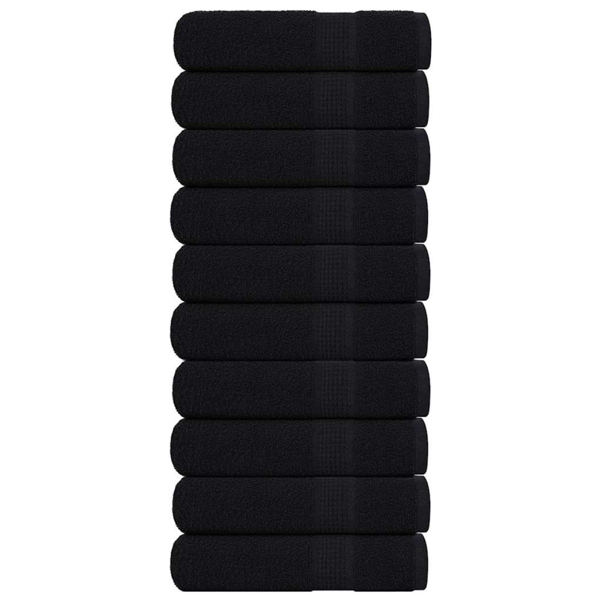 vidaXL Χειροπετσέτες FROGN 10 τεμ. Μαύρες 50x100 εκ. 360 γρ./μ²