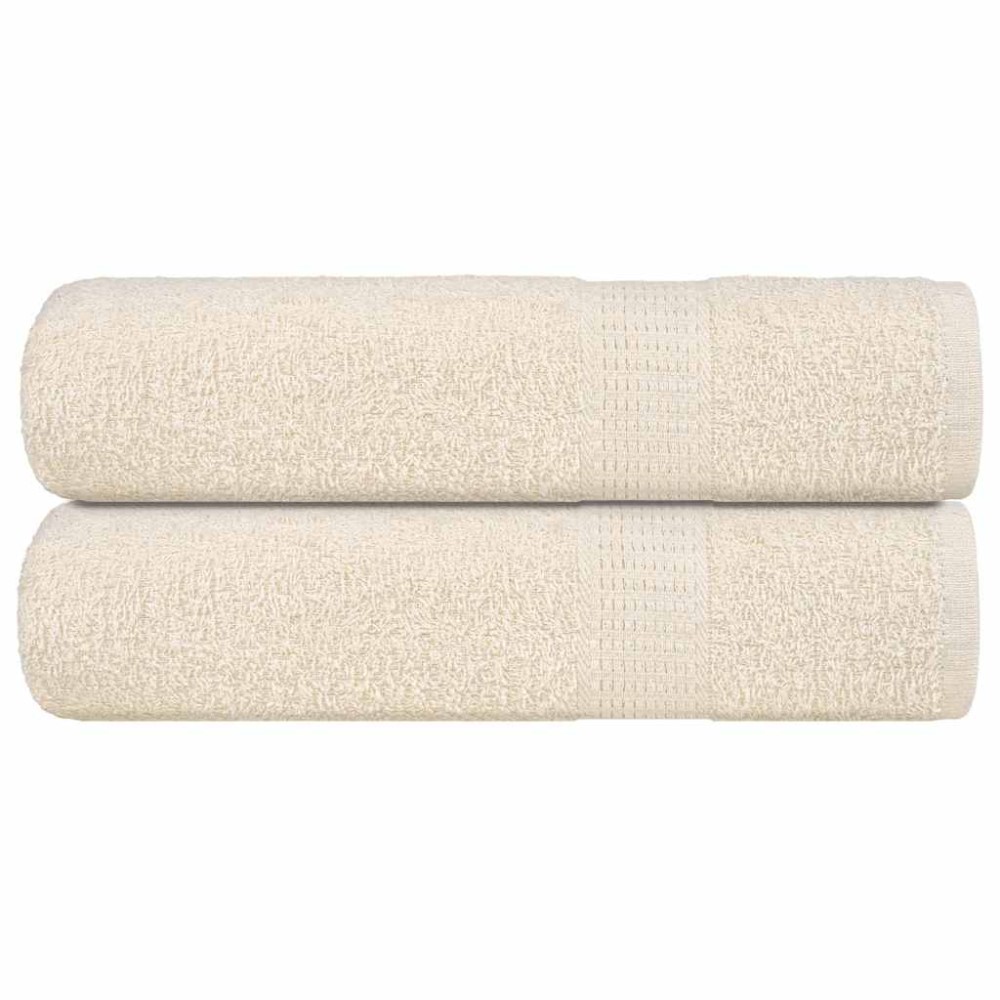 vidaXL Πετσέτες Ντους FROGN 2 τεμ. Κρεμ 70x140 εκ. 360 γρ./τ.μ.