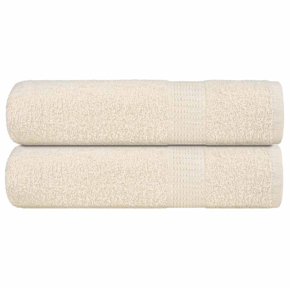 vidaXL Πετσέτες Ντους FROGN 2 τεμ. Κρεμ 70x140 εκ. 360 γρ./τ.μ.