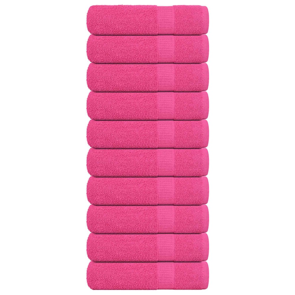 vidaXL Πετσέτες μπάνιου FROGN 10 τμχ Ροζ 70x140 εκ. 360 gsm