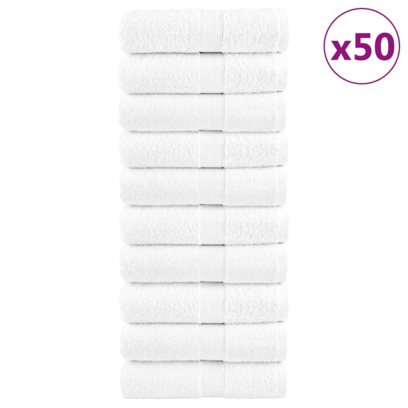 vidaXL Πανάκια καθαρισμού Premium SOLUND 50 τεμ. Λευκά 15x21 εκ. 600 γρ./τ.μ.