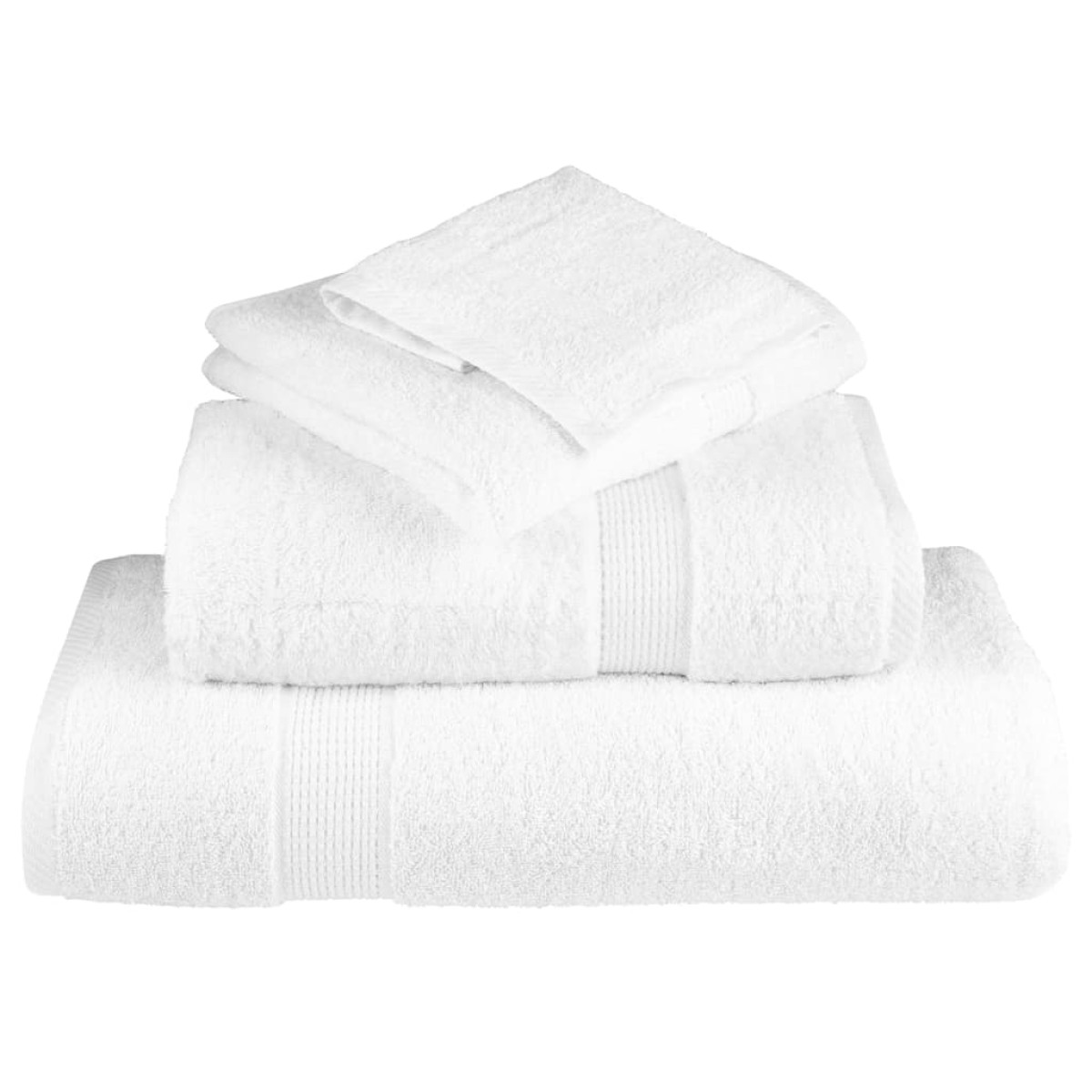 vidaXL Παντόφλες Premium SOLUND 50 τεμ. Λευκό 30x30 εκ. 600 γρ./μ²