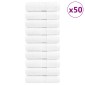 vidaXL Παντόφλες Premium SOLUND 50 τεμ. Λευκό 30x30 εκ. 600 γρ./μ²