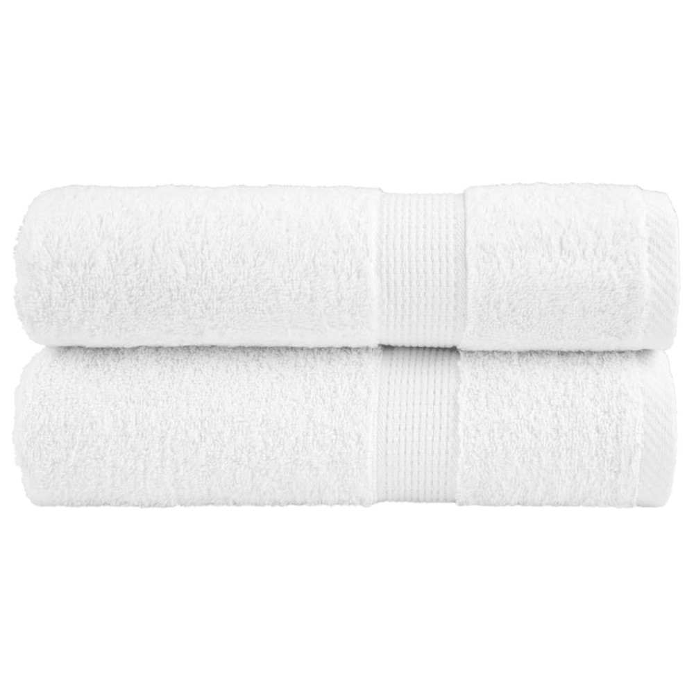 vidaXL Χειροπετσέτες Premium SOLUND 2 τεμ. Λευκές 50x100 εκ. 600 γρ./τ.μ.