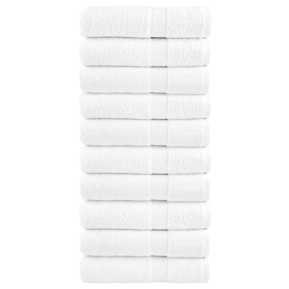 vidaXL Πετσέτες Μπάνιου Premium SOLUND 10 τεμ. Λευκό 70x140 εκ. 600 γρ./μ²