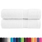 vidaXL Πετσέτες Μπάνιου Premium SOLUND 2 τεμ. Λευκό 100x150 εκ. 600 γρ./μ²