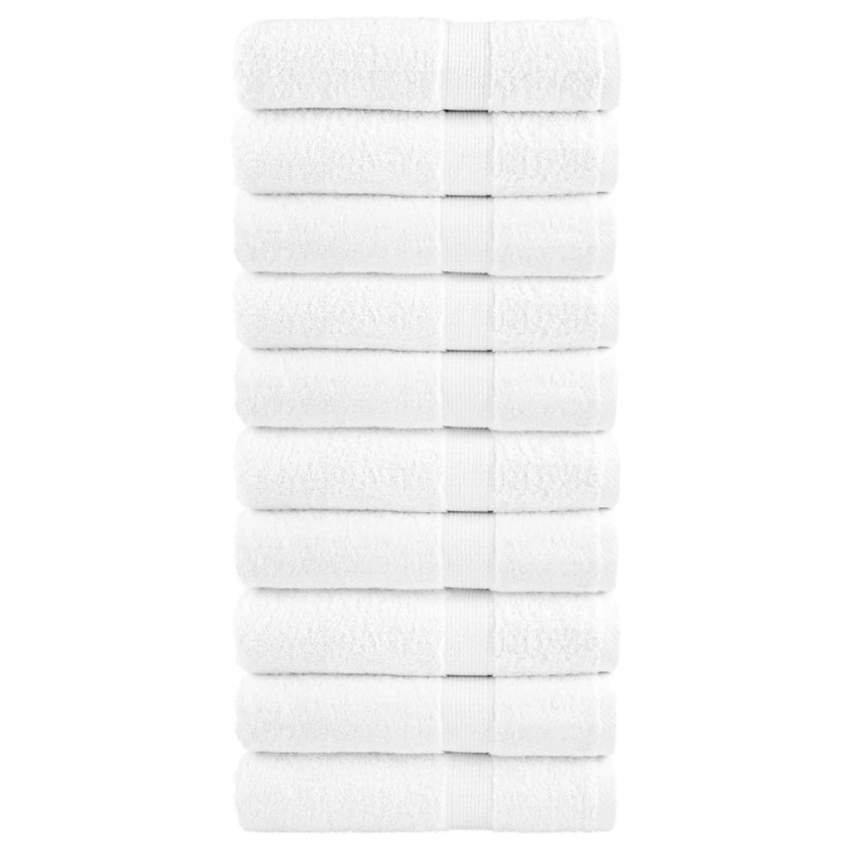 vidaXL Πετσέτες Μπάνιου Premium SOLUND 10 τεμ. Λευκό 100x150 εκ. 600 γρ./μ²