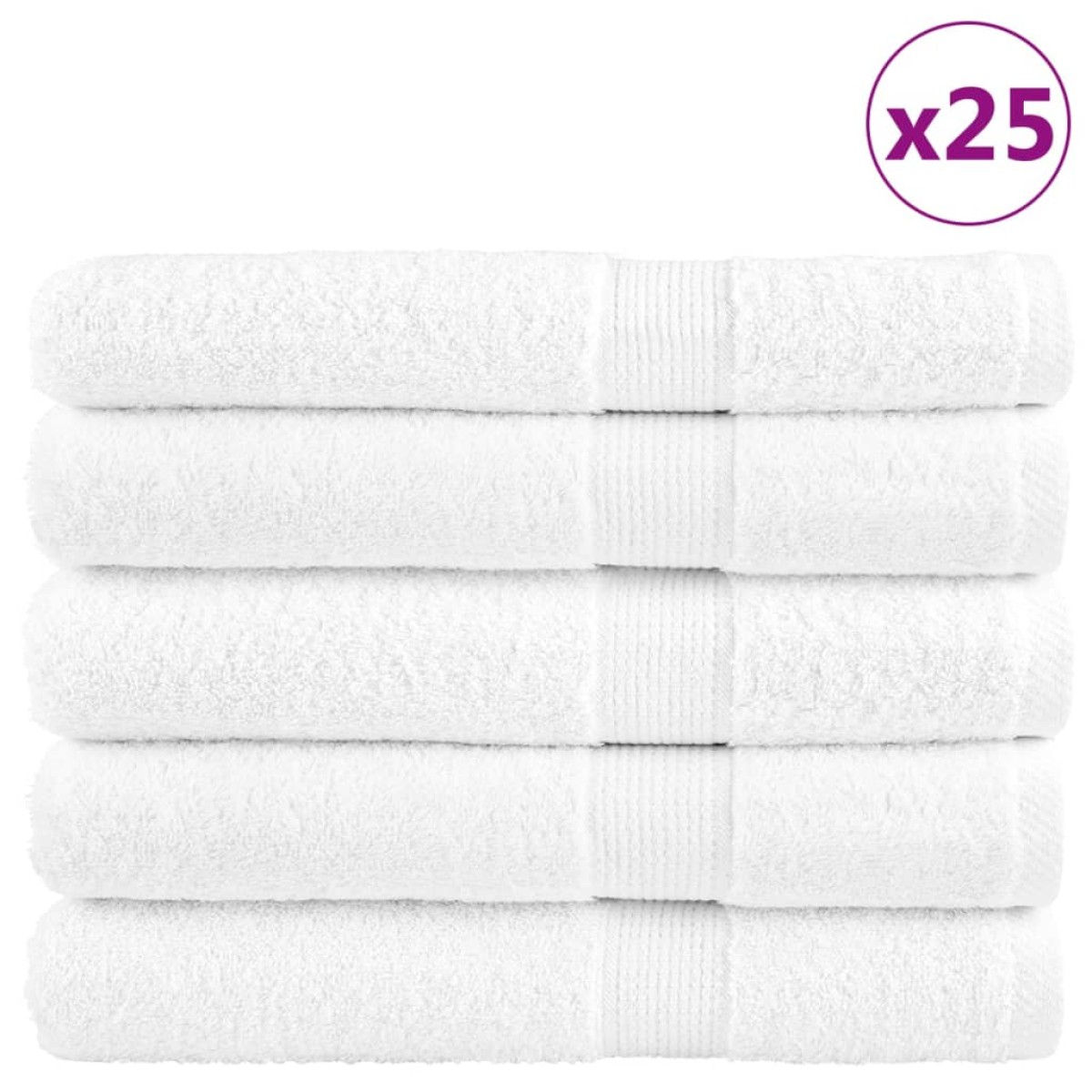 vidaXL Πετσέτες Premium SOLUND 50 τεμ. Λευκό 100x200 εκ. 600 γρ./μ²