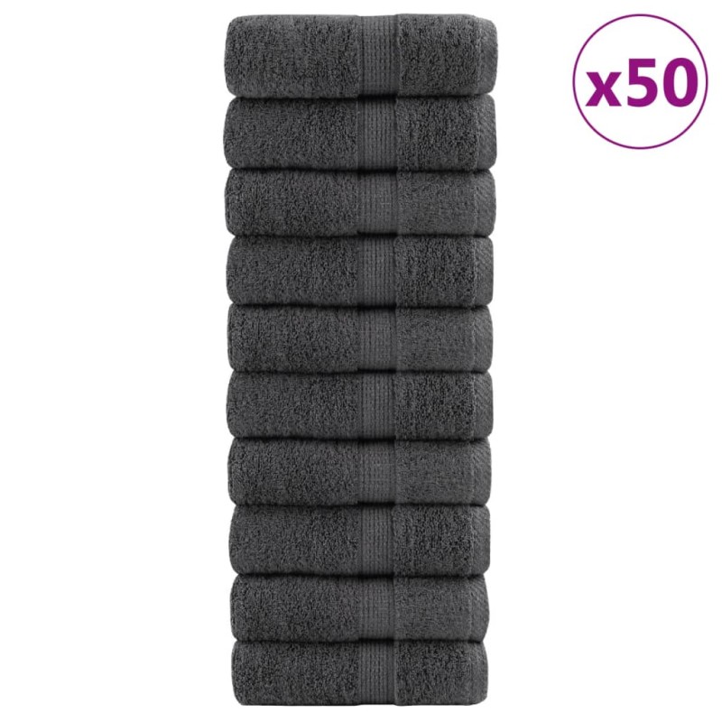 VidaXL Premium Πλυντήρια SOLUND 50 τμχ Ανθρακίτης 15x21 εκ. 600 gsm