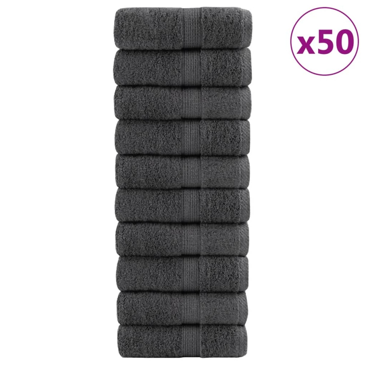 vidaXL Παντόφλες Premium SOLUND 50 τεμ. Ανθρακί 30x30 εκ. 600 γρ./μ²