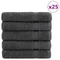 vidaXL Πετσέτες Μπάνιου Premium SOLUND 25 τεμ. Ανθρακί 70x140 εκ. 600 γρ./μ²