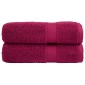vidaXL Premium Πετσέτες μπάνιου SOLUND 2 τμχ Bordeaux 70x140 εκ. 600 gsm