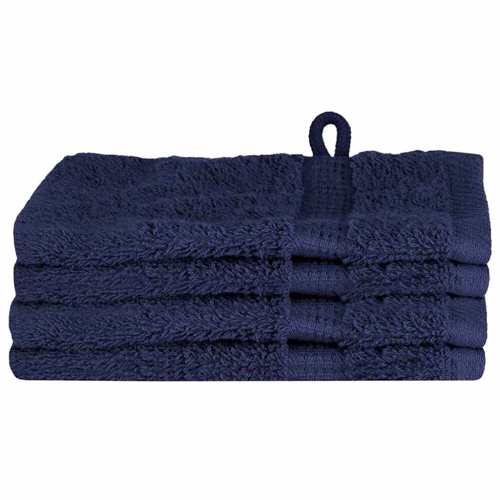vidaXL Πετσέτα Επισκεπτών SOLUND 4 τεμ. Σκούρο μπλε 15 x 21 cm 550 gsm