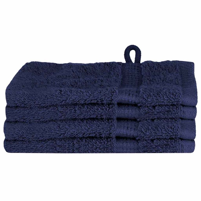 vidaXL Πετσέτα Επισκεπτών SOLUND 4 τεμ. Σκούρο μπλε 15 x 21 cm 550 gsm